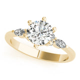 1.20 CT Round Shaped Moissanite Engagement Ring In Three Stone 9