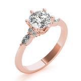 1.20 CT Round Shaped Moissanite Engagement Ring In Three Stone 12