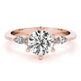 1.20 CT Round Shaped Moissanite Engagement Ring In Three Stone 13