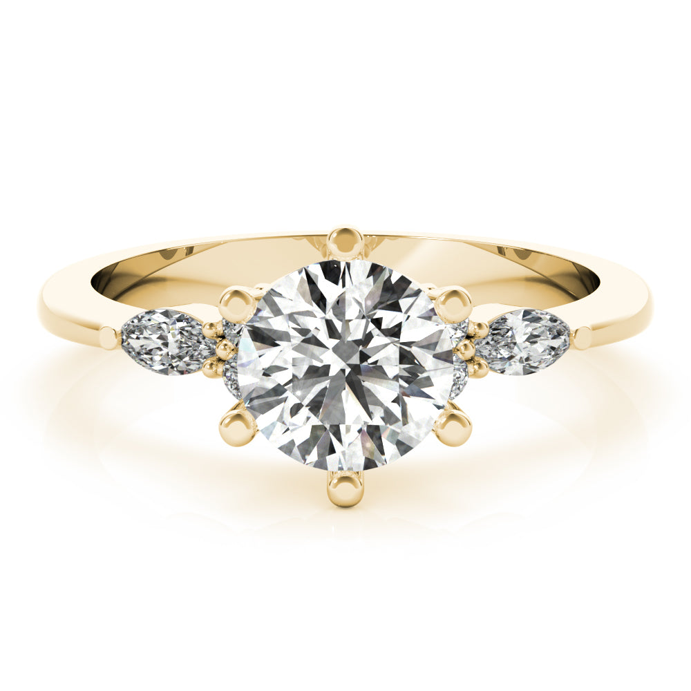 1.20 CT Round Shaped Moissanite Engagement Ring In Three Stone 10