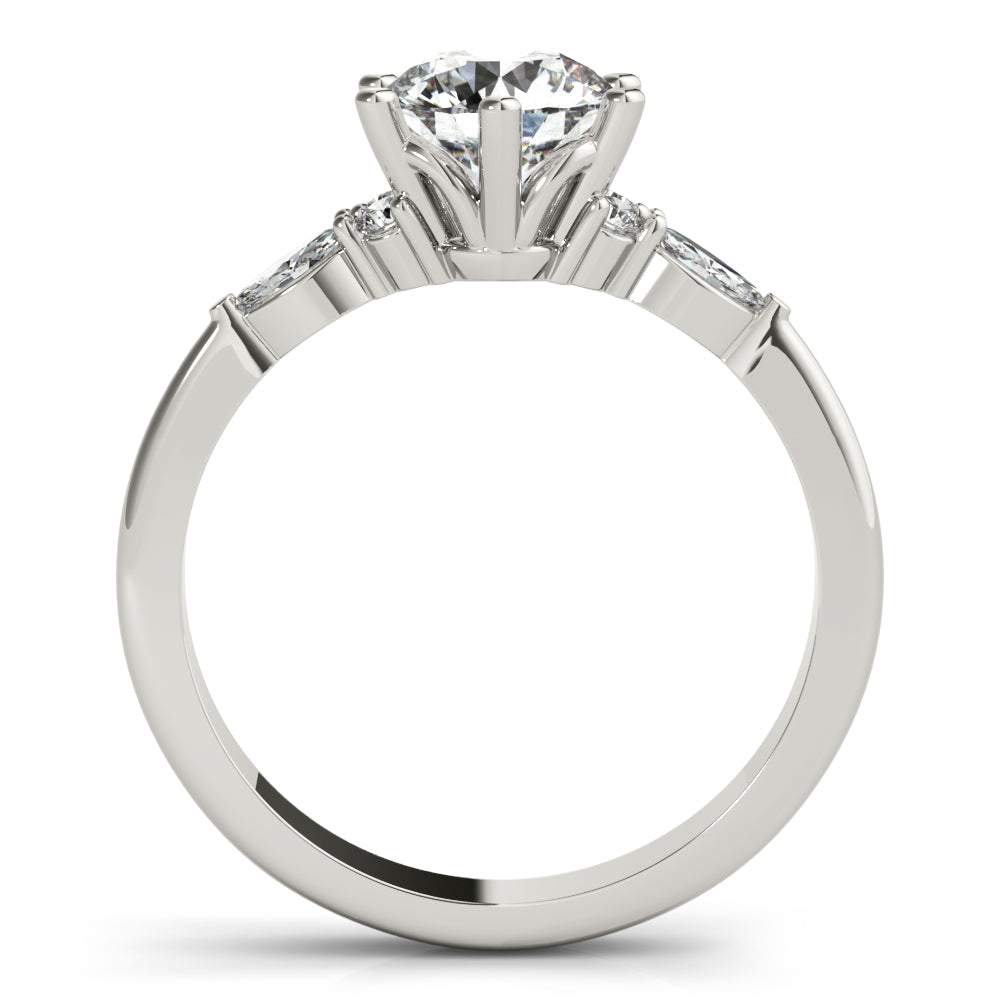 1.20 CT Round Shaped Moissanite Engagement Ring In Three Stone 4