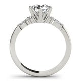 1.20 CT Round Shaped Moissanite Engagement Ring In Three Stone 3