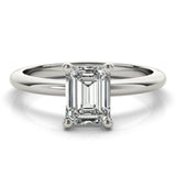 1.50 CT Emerald Shaped Moissanite Engagement Ring In Solitaire 1