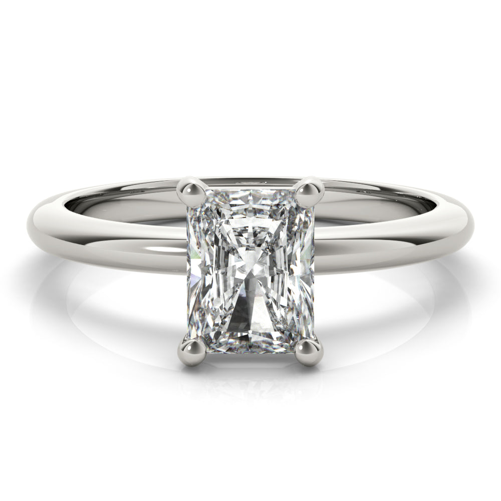 2 CT Radiant Shaped Moissanite Engagement Ring In Solitaire Design 1