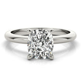 2.50 CT Elongated Cushion Shaped Moissanite Ring In Solitaire Design 1