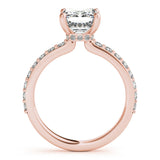 1.5 CT Emerald Shaped Moissanite Engagement Ring In Hidden Halo Design 11