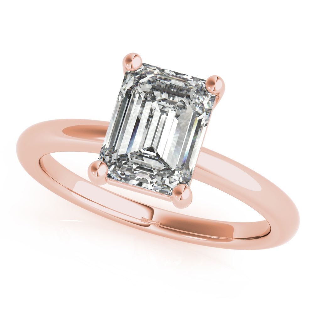 2 CT Emerald Shaped Moissanite Engagement Ring In Solitaire Design 6