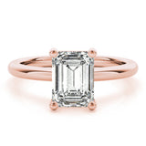 2 CT Emerald Shaped Moissanite Engagement Ring In Solitaire Design 7