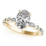 1.50 CT Oval Shaped Moissanite Engagement Ring In Pave Design 7