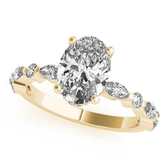 1.50 CT Oval Shaped Moissanite Engagement Ring In Pave Design 7