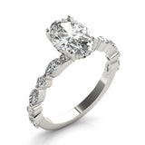1.50 CT Oval Shaped Moissanite Engagement Ring In Pave Design 3