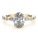 1.50 CT Oval Shaped Moissanite Engagement Ring In Pave Design 5