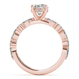 1.50 CT Oval Shaped Moissanite Engagement Ring In Pave Design 14