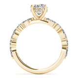 1.50 CT Oval Shaped Moissanite Engagement Ring In Pave Design 12