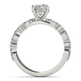 1.50 CT Oval Shaped Moissanite Engagement Ring In Pave Design 4