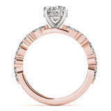 1.50 CT Oval Shaped Moissanite Engagement Ring In Pave Design 18