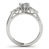 2 CT Pear Shaped Moissanite Engagement Ring In Cluster Design 4