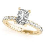 1 CT Radiant Shaped Moissanite Engagement Ring In Halo Design 9
