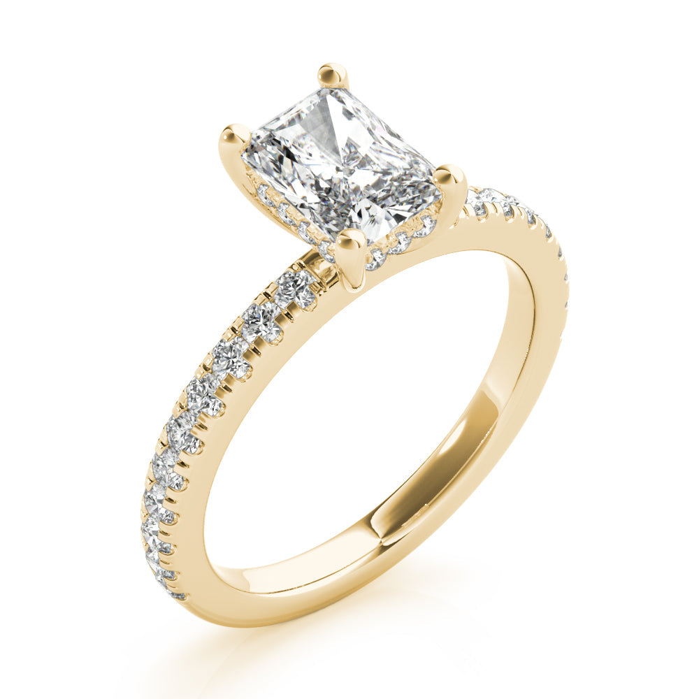 1 CT Radiant Shaped Moissanite Engagement Ring In Halo Design 6