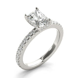 1 CT Radiant Shaped Moissanite Engagement Ring In Halo Design 4