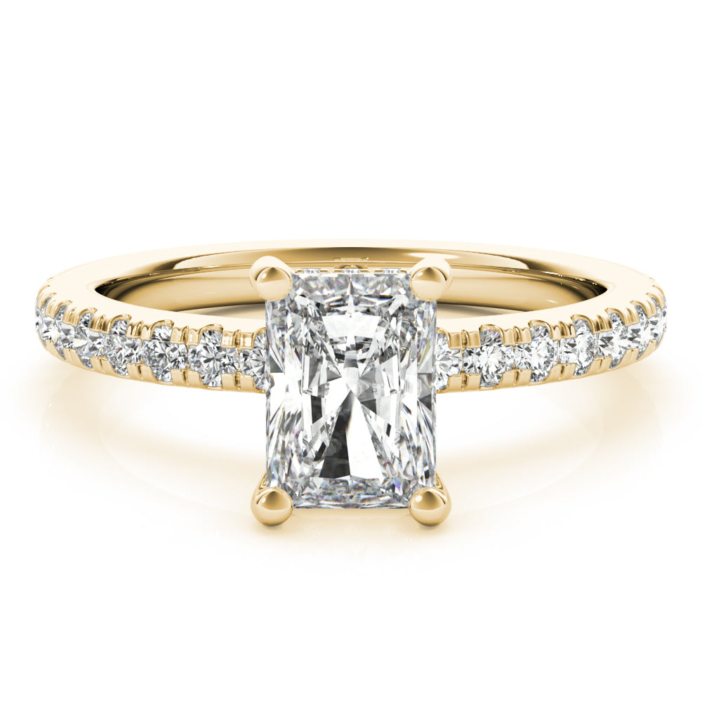 1 CT Radiant Shaped Moissanite Engagement Ring In Halo Design 5