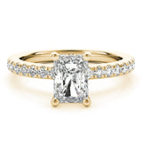 1 CT Radiant Shaped Moissanite Engagement Ring In Halo Design 5