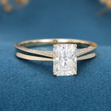 Radiant Pave Lab Grown Diamond Engagement Ring