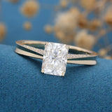 Radiant Pave Lab Grown Diamond Engagement Ring