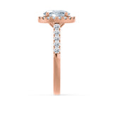Oval Halo & Pave Lab Grown Diamond Engagement Ring