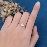 Round Cluster Lab Grown Diamond Engagement Ring
