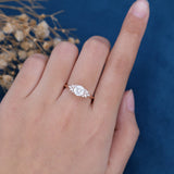 Round Cluster Lab Grown Diamond Engagement Ring
