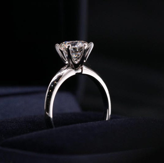 Round Solitaire Lab Grown Diamond Engagement Ring