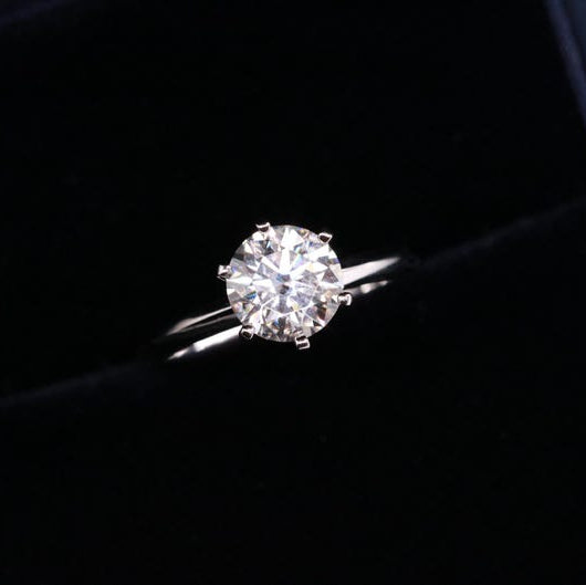 Round Solitaire Lab Grown Diamond Engagement Ring