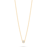 0.10 Carats Round Shape Moissanite Bezel Necklace 8
