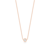 0.10 Carats Round Shape Moissanite Bezel Necklace 7