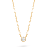0.10 Carats Round Shape Moissanite Bezel Necklace 2