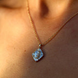 1.25 Carats Oval Cut Moissanite Necklace With Halo 6