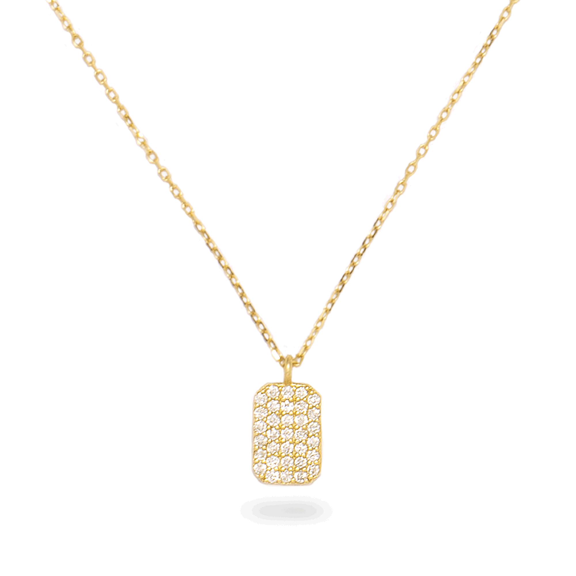 0.16 Carats Round Shape Moissanite Tagged Necklace 2