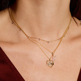 0.10 Carats Round Cut Moissanite Hanging Necklace 2