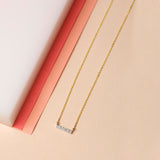 Pave Necklace 0.15 Carats Round Shape Moissanite 1