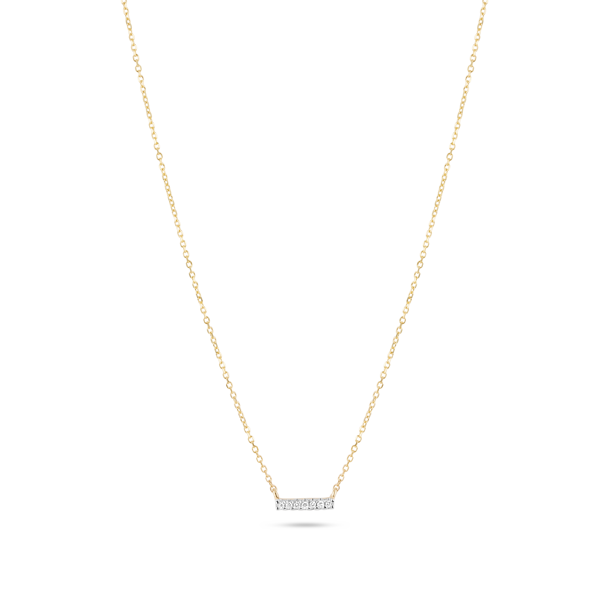 Pave Necklace 0.15 Carats Round Shape Moissanite 5