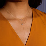 Pave Necklace 0.15 Carats Round Shape Moissanite 3