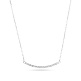 Curve Bar 0.20 Carats Round Shape Moissanite Necklace 2
