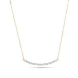 Curve Bar 0.20 Carats Round Shape Moissanite Necklace 5