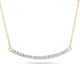 Curve Bar 0.20 Carats Round Shape Moissanite Necklace 6