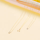 0.05 Carats Round Shape Moissanite StarNecklace 1