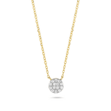 0.10 Carats Round Shape Moissanite Halo Necklace 7