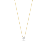 0.10 Carats Round Shape Moissanite Halo Necklace 4