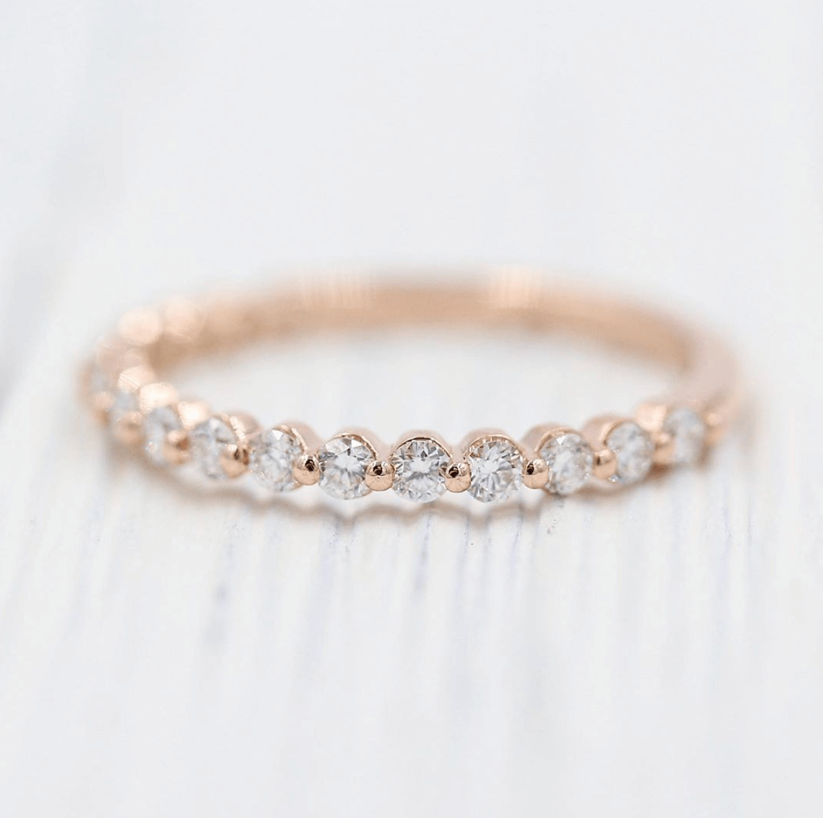 0.35 TCW Round Half Eternity Lab Grown Diamond Wedding Band