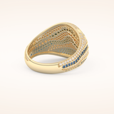 1.16 TCW Round Shaped Moissanite Multiple Stone Wedding Band